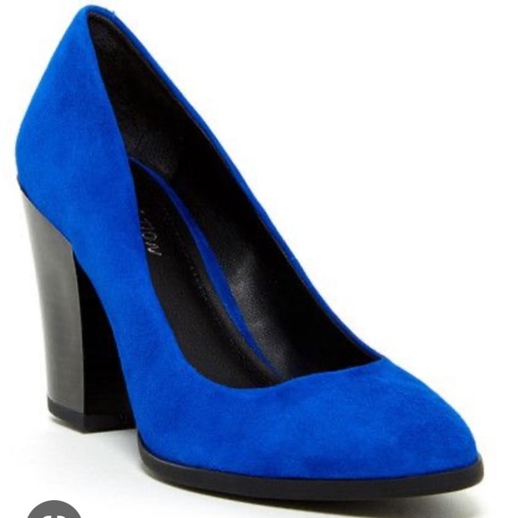 Kenneth Cole Reaction Electric Blue Suede Shoes Sz. 6.5 - Picture 1 of 4